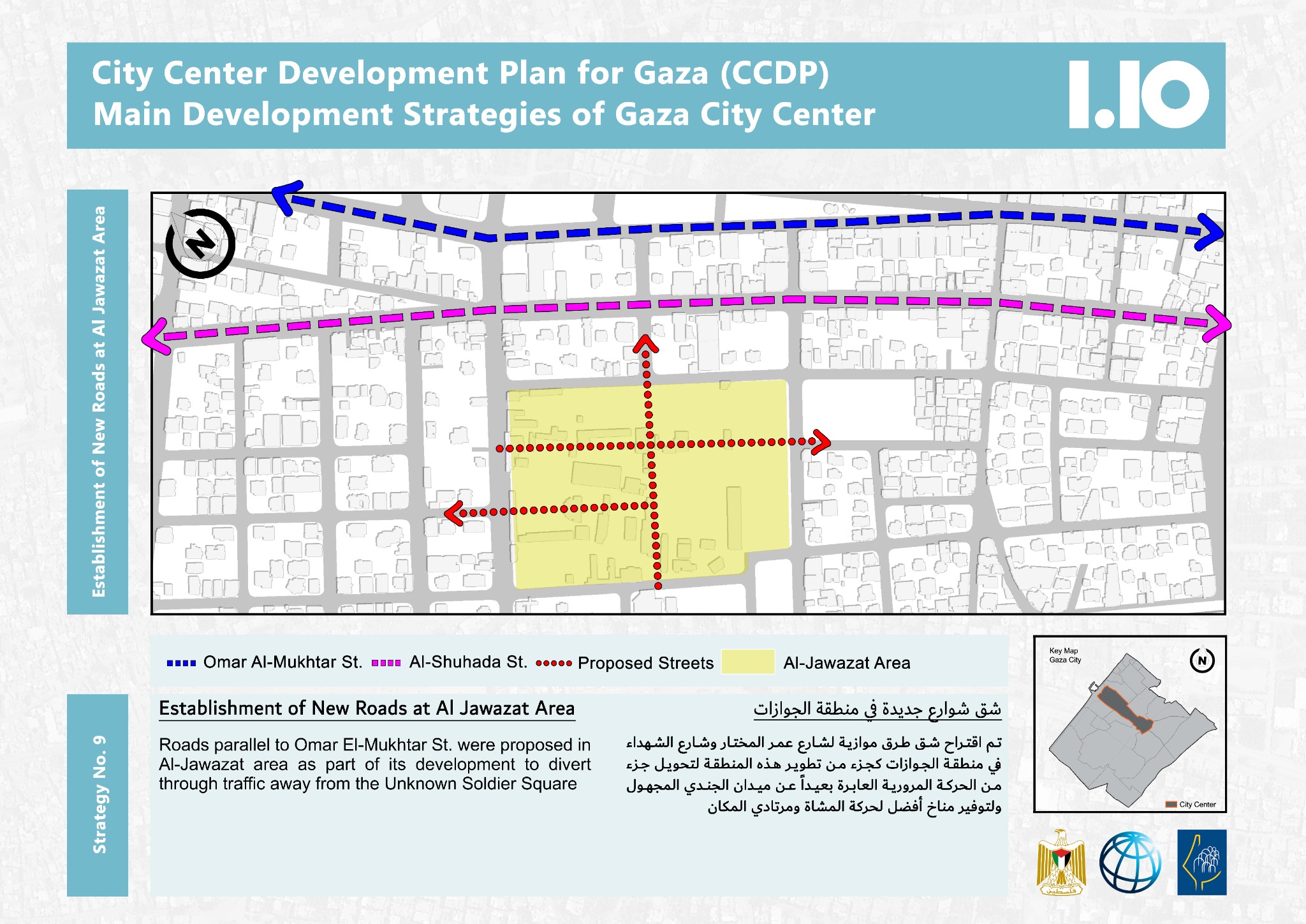 Gaza City Center Development Plan — development strategy sheet 1.10
